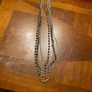 Layered T-shirt necklace